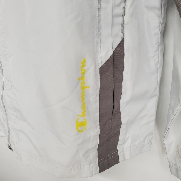 Champion Authentic Athletic Apparel Zip Up Windbreaker Men Size Large Grey - Picture 2 of 8